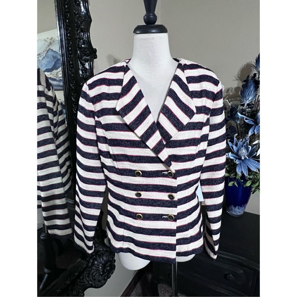 CAbi New Nautical Jacket Cruise Blazer Double Breasted Size 10